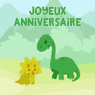 Dino festif pour un joyeux anniversaire
